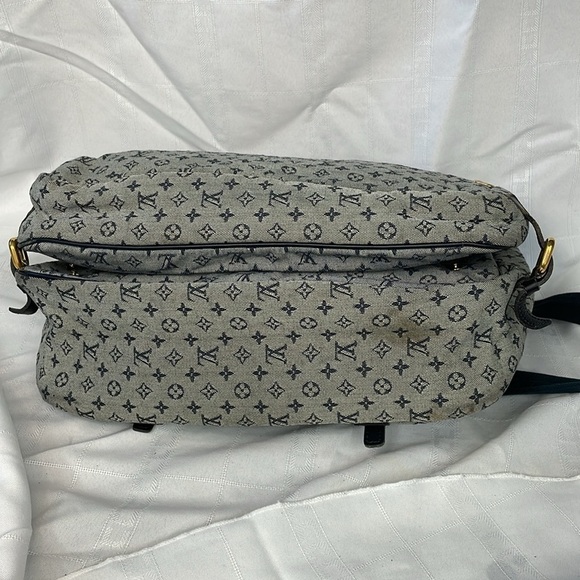 Louis Vuitton Monogram Mini Lin Sac a Langer Diaper Messenger Bag Denim Gray - Picture 11 of 17